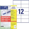 Universele etiketten 6175-65 Inhoud: 780 Etiketten / 65 Vellen