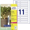 Hangkaartjes met lus van stevige folie T3007-10 Inhoud: 110 Kaarten / 10 Vellen
