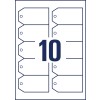 Hangkaartjes van stevige folie T3002-10 90 x 50 mm