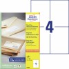Gerecyclede universele etiketten LR3483 Inhoud: 400 Etiketten / 100 Vellen