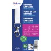 10 gerecyclede Lanyards van 100% gerecylced kunststof, wit 4842W Inhoud: 10 Lanyards